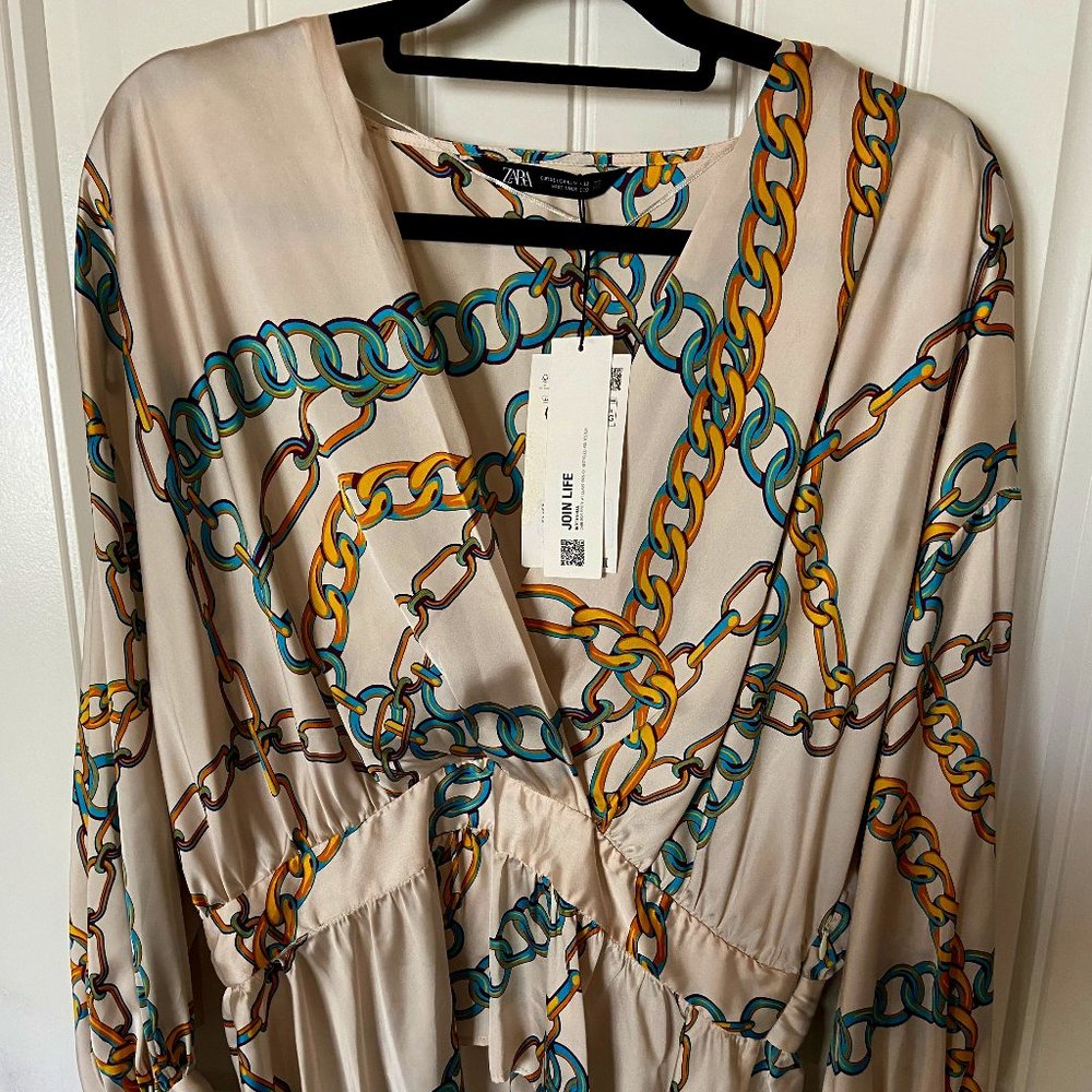 ZARA Chain print blouse